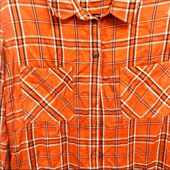 Sanctuary Element Plaid Boyfriend Button Up Top Size Medium NWOT - Picture 3 of 7